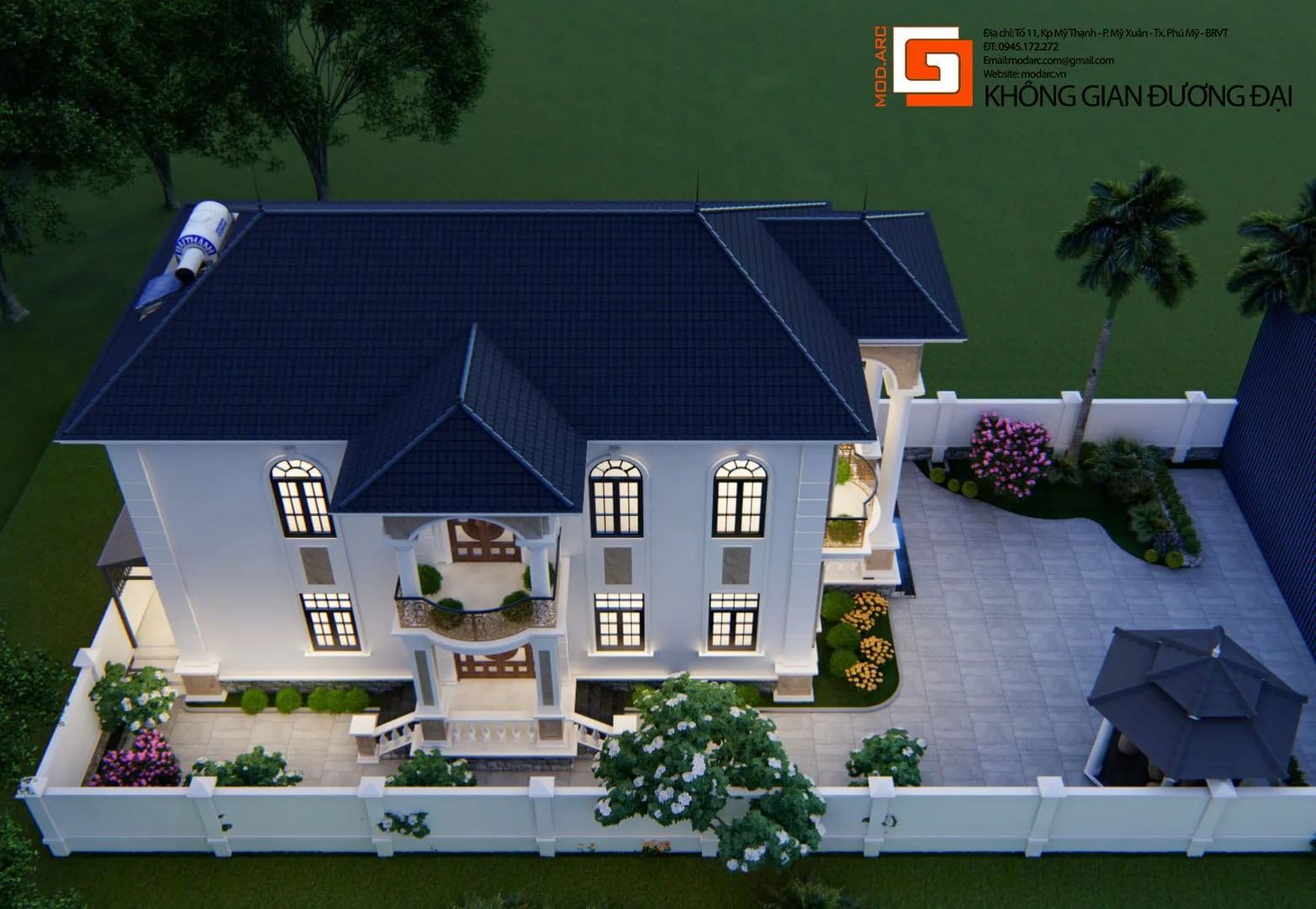 Biệt thự anh Thắng – phối cảnh 3